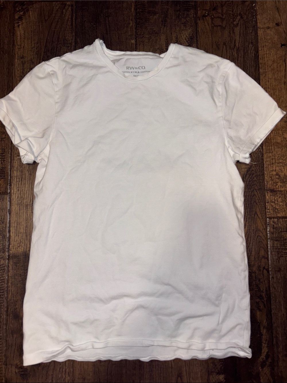 RW&CO. Men's White Crew Neck Short Sleeve Tee